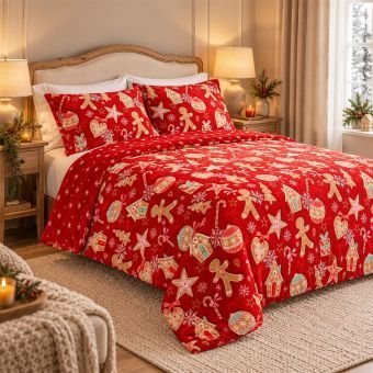 Christmas Gingerbread Duvet Cover Set