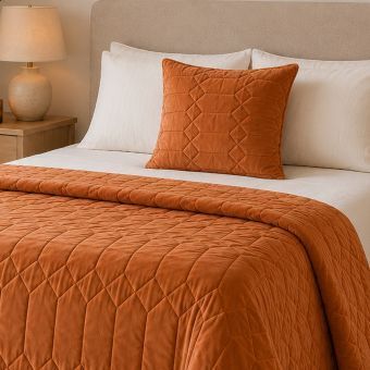 Ellie Burnt Orange Filled Cushion