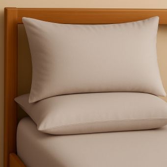 Percale Grey Pillowcase Pair