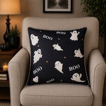 Wee Ghosties Black Filled Cushion