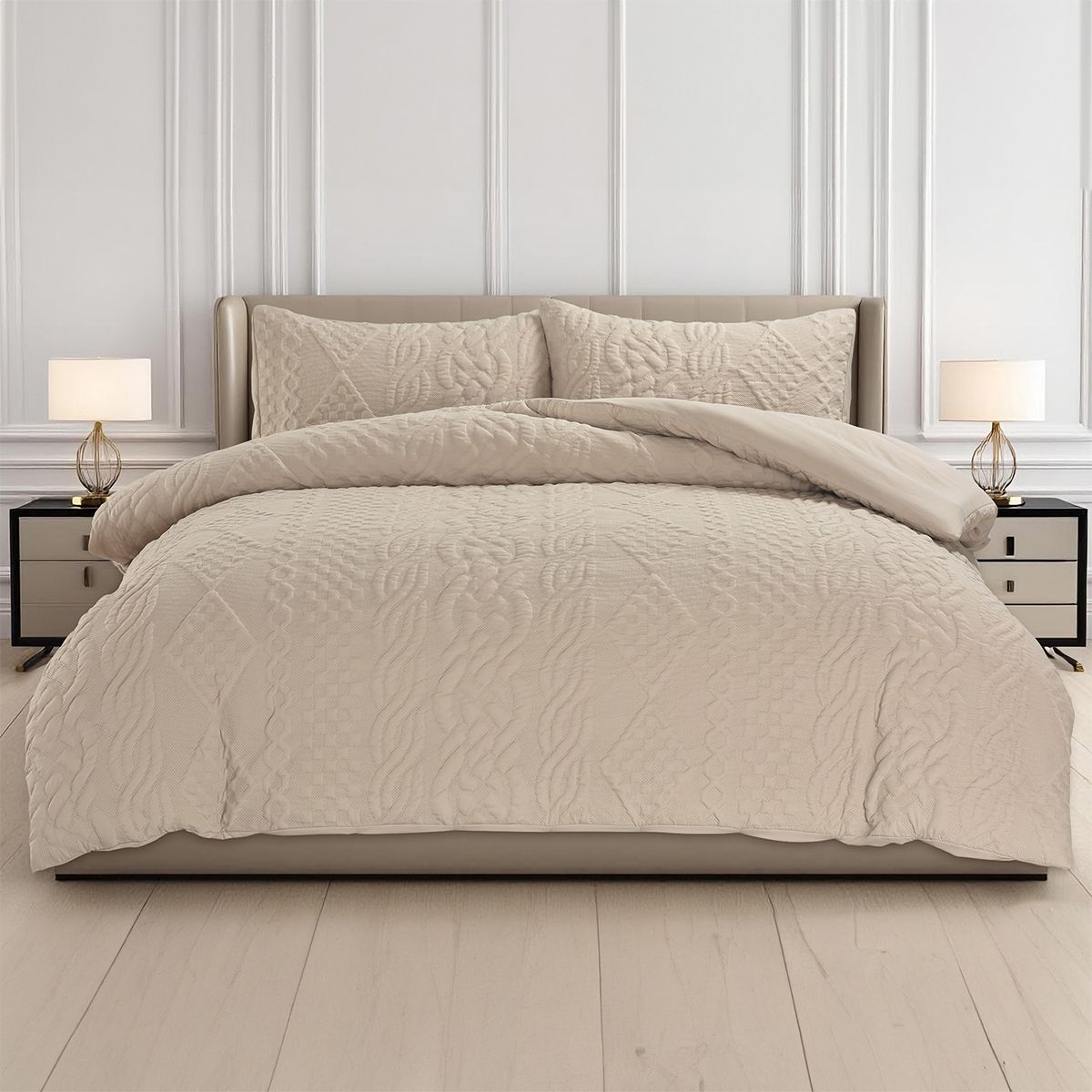 Quilted Waffle Beige-XCBDS