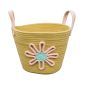 Yellow Floral Storage Basket