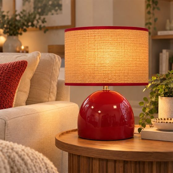 Tulsa Red Table Lamp