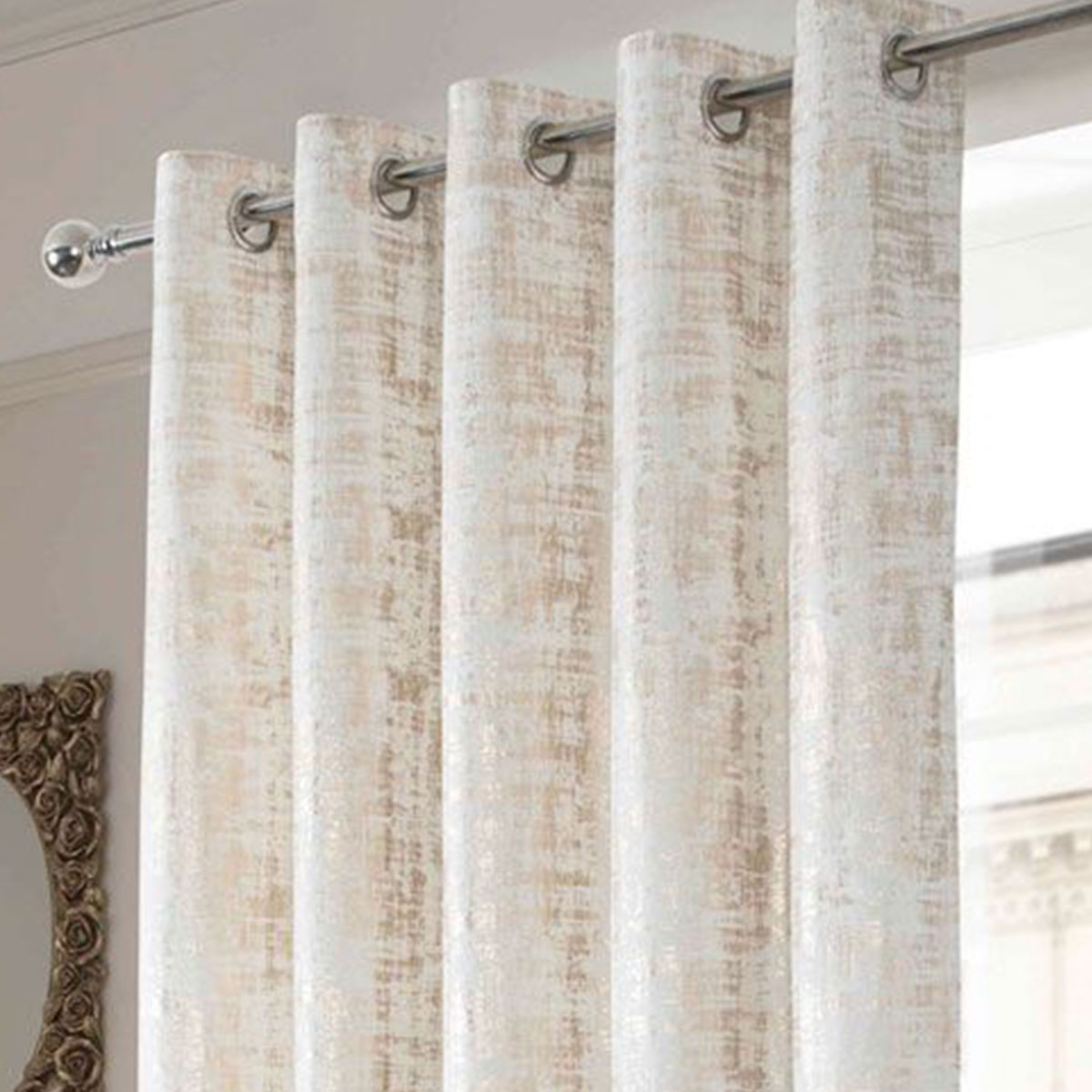 Danesfort Natural Interlined Thermal Ready Made Eyelet Curtains