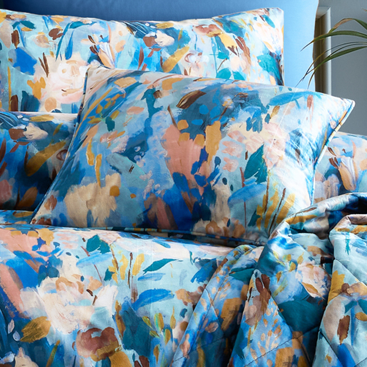 Daphne Blue Filled Cushion