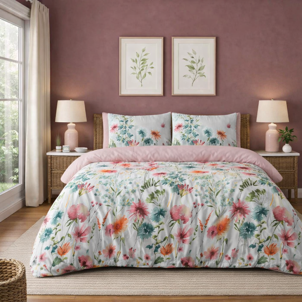 Dior Pink Cotton Rich Duvet Cover Set