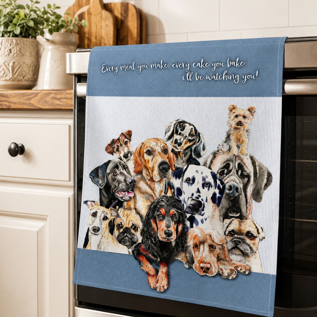 Dogs Tea Towel