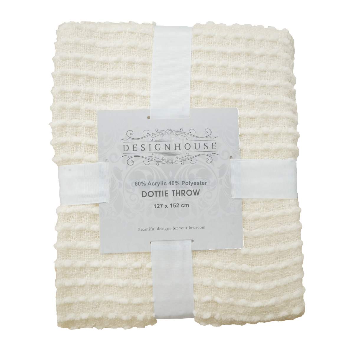 Dottie Ivory Throw 127x152cm
