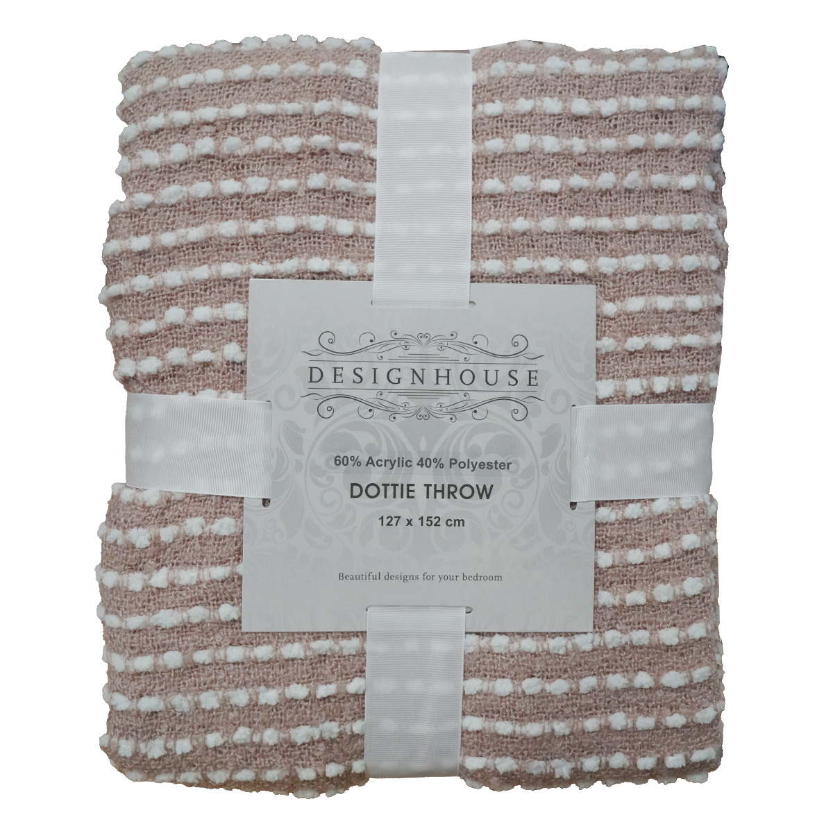 Dottie Blush Throw 127x152cm