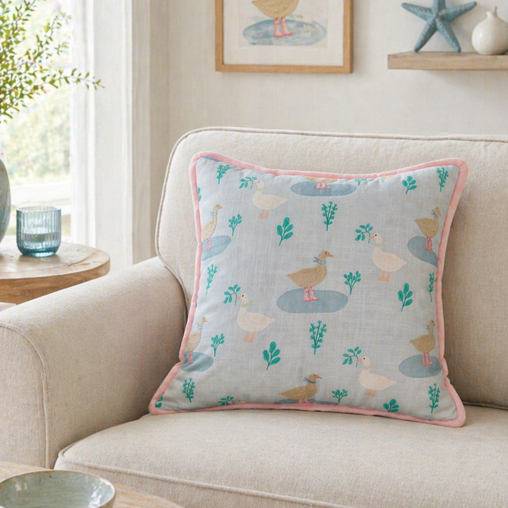Duckie Blue Cushion Cover