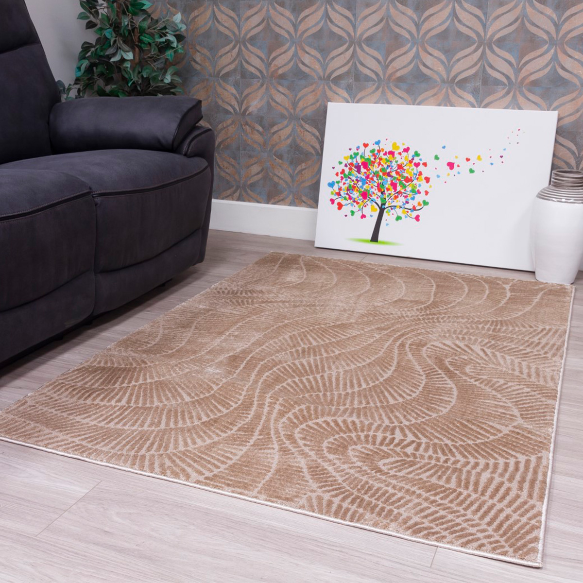 Zahara Elements Beige Rug