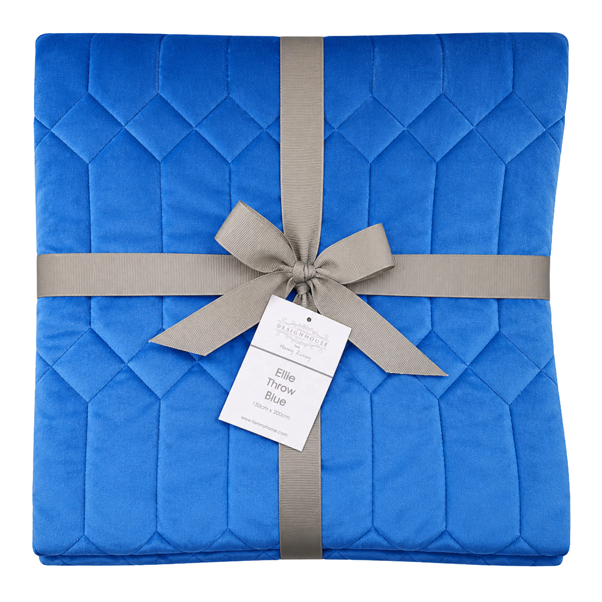 Ellie Blue Quilted Throw