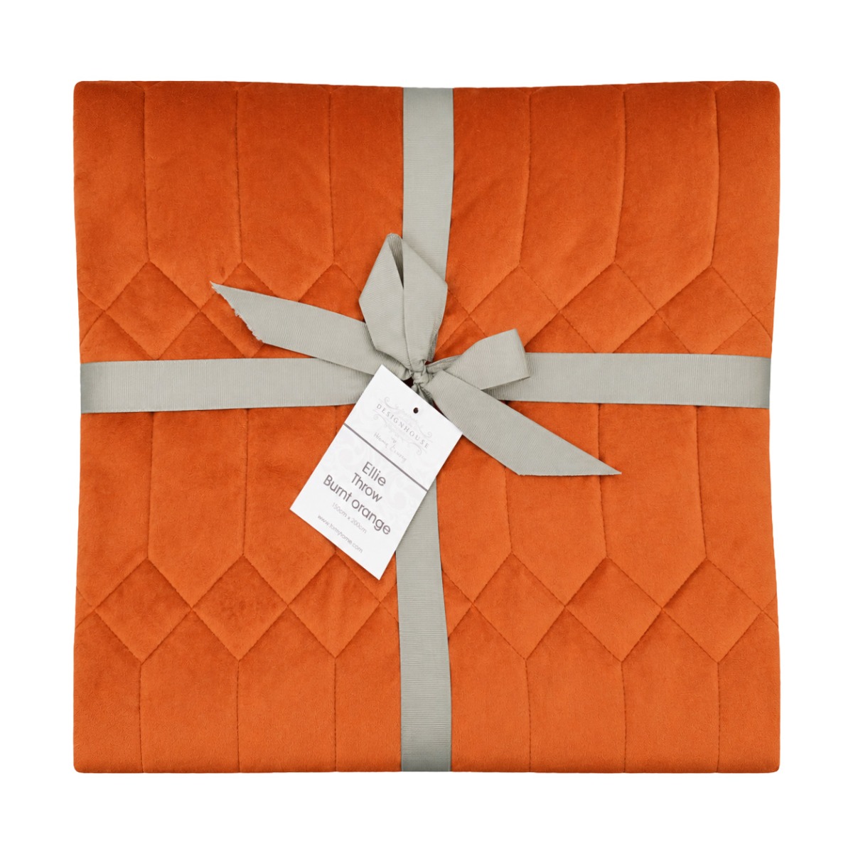 Ellie Burnt Orange Quilted Throw