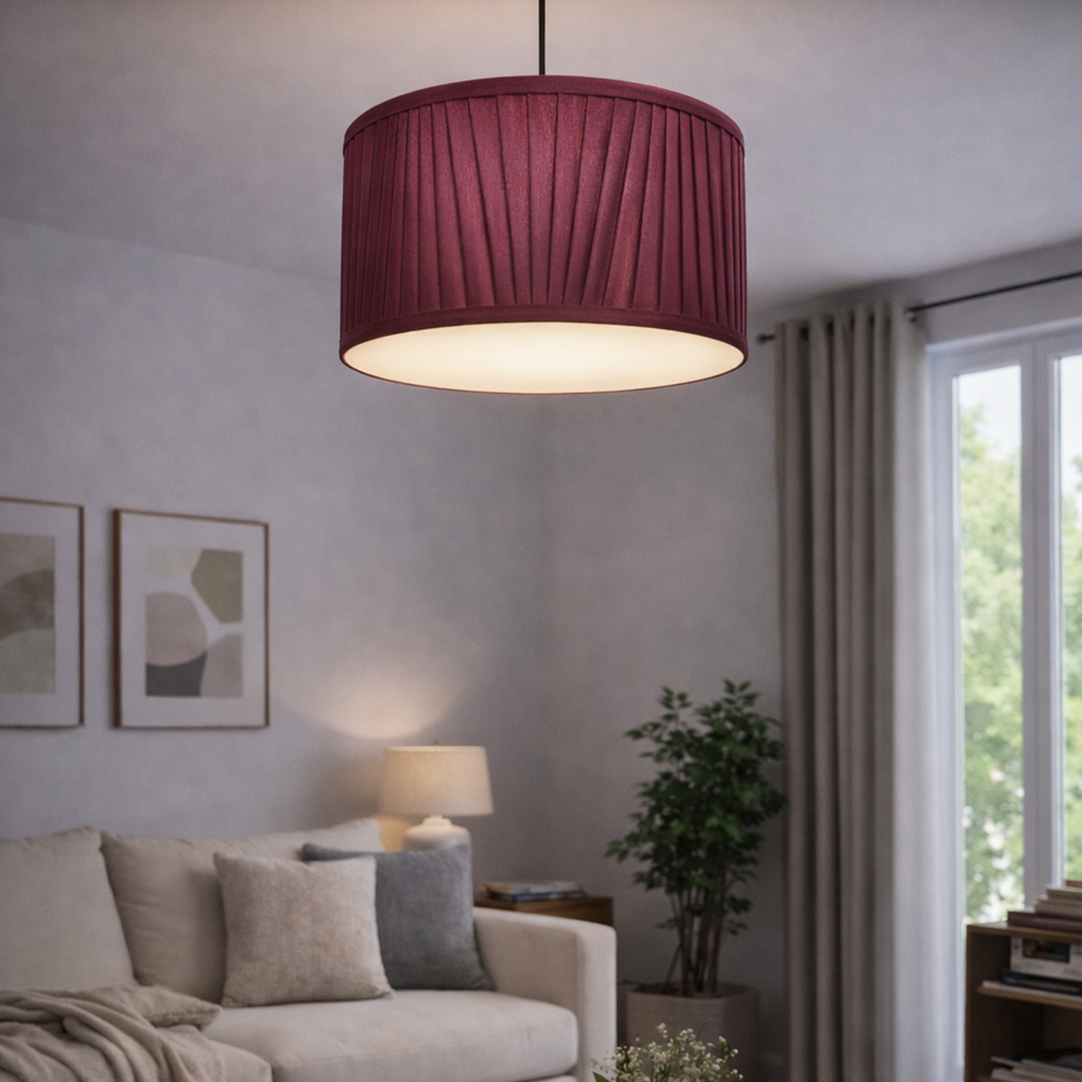 Emma Burgundy Medium Pendant