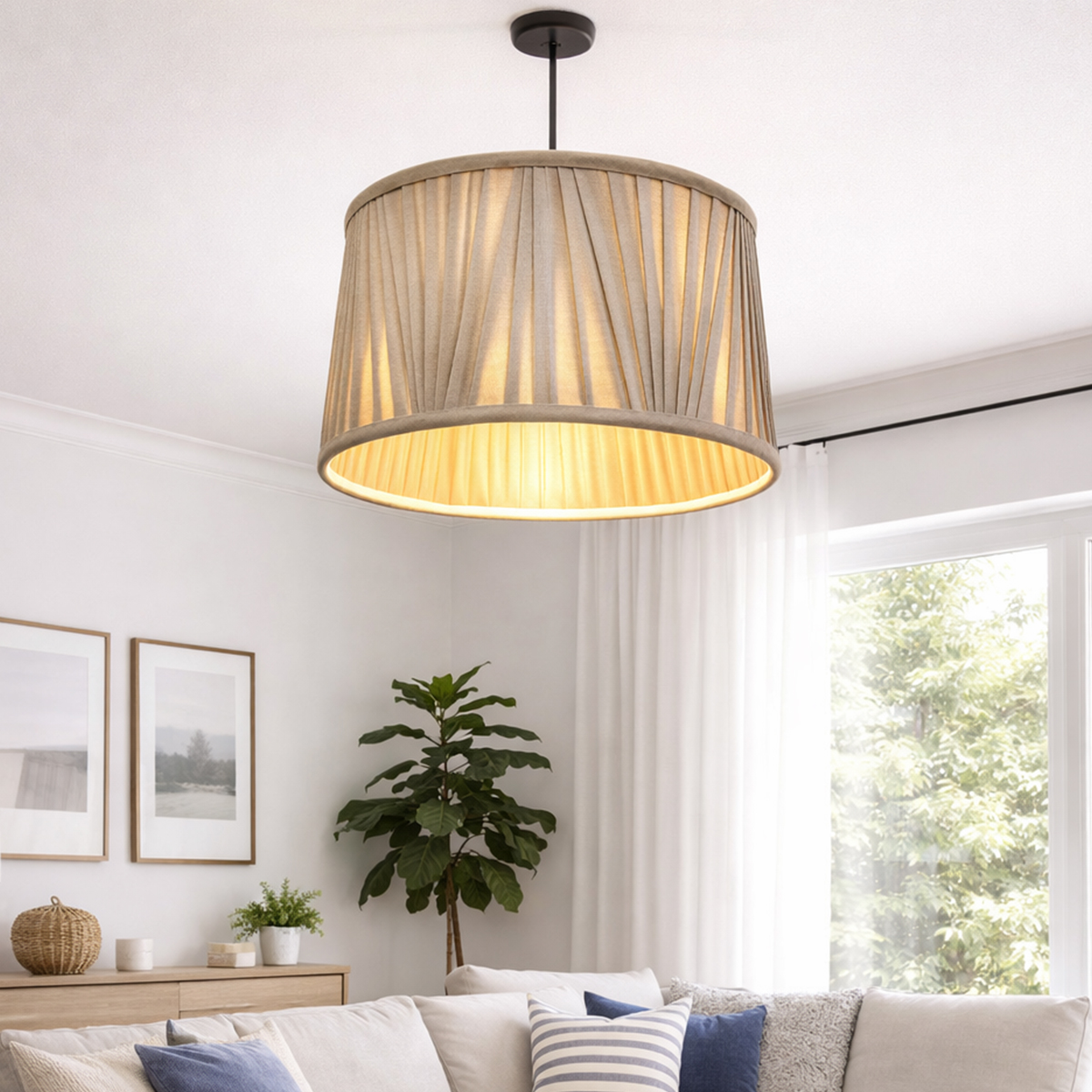 Emma Cream Small Pendant