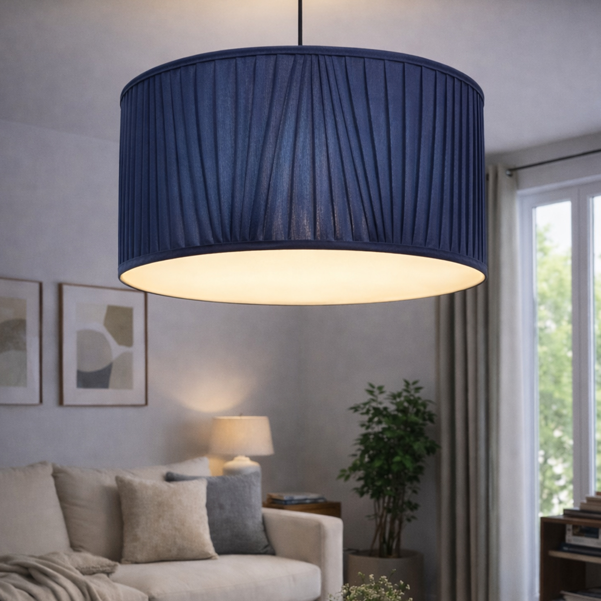 Emma Navy Large Pendant