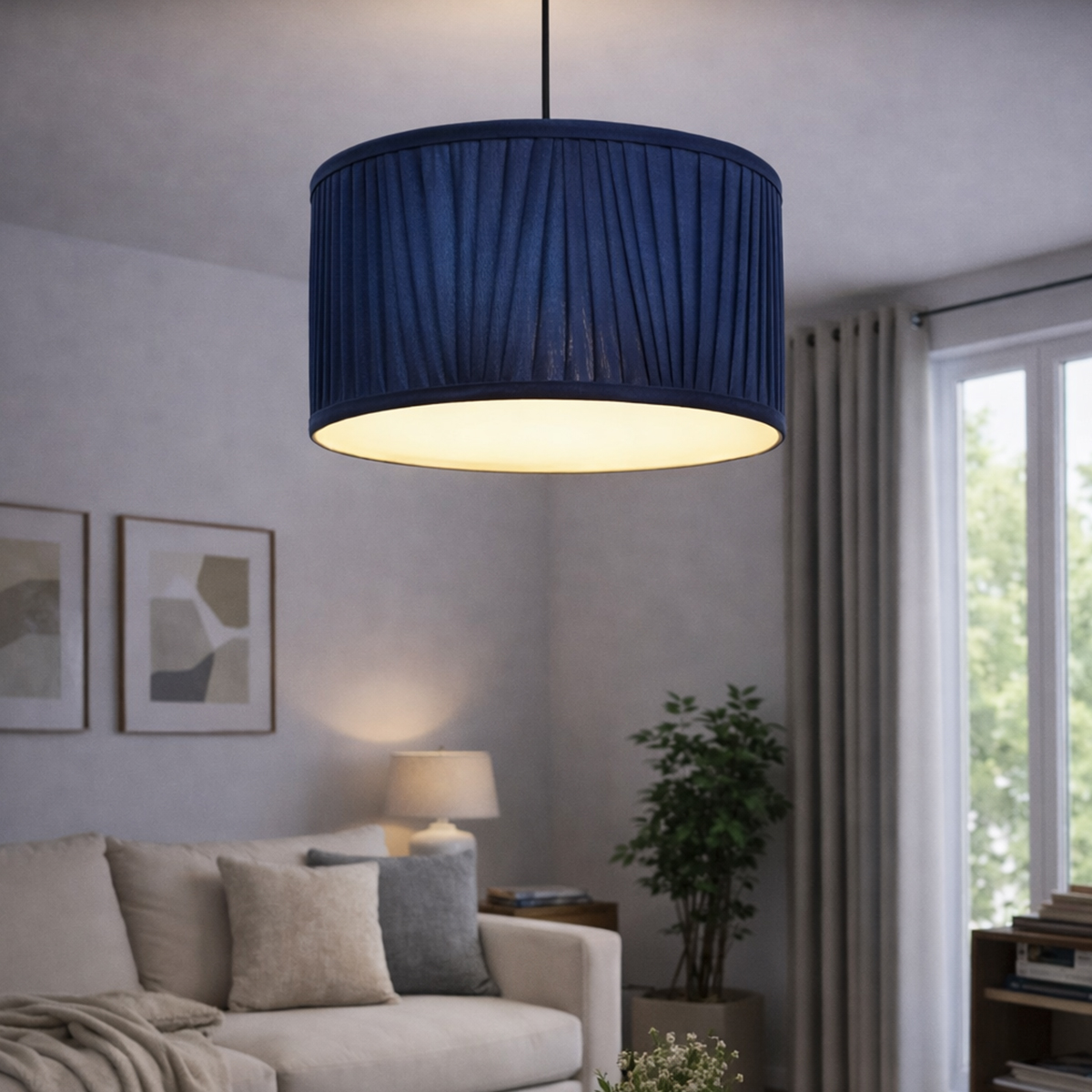 Emma Navy Small Pendant