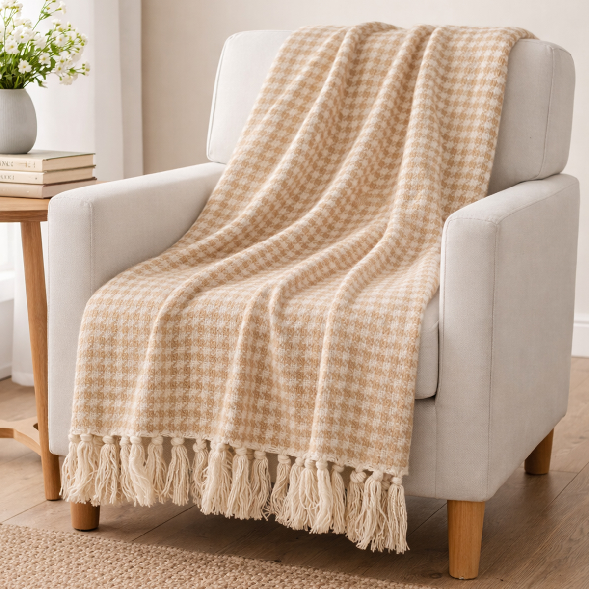 Euan Natural Throw 130x160cm