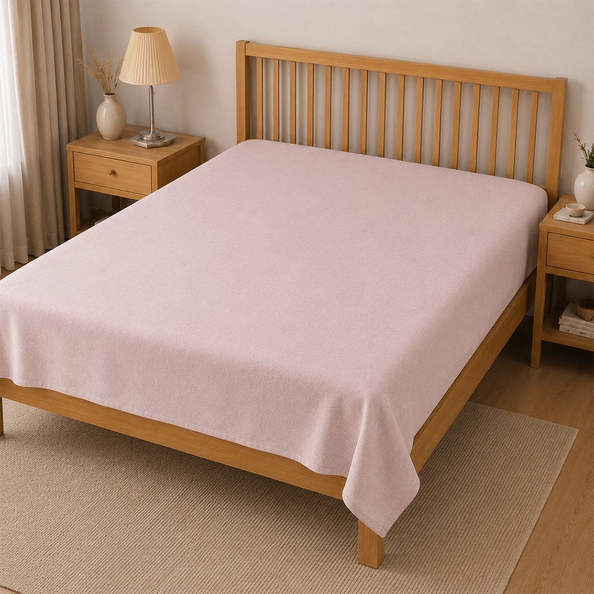 Flannelette Blush Flat Sheet