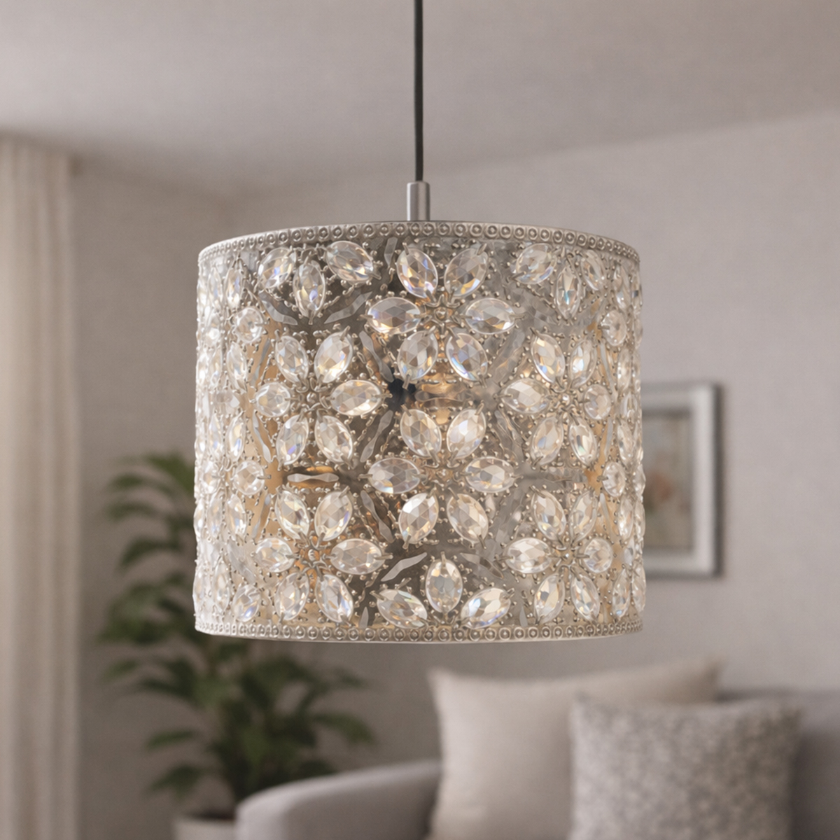 Flora Chrome Pendant