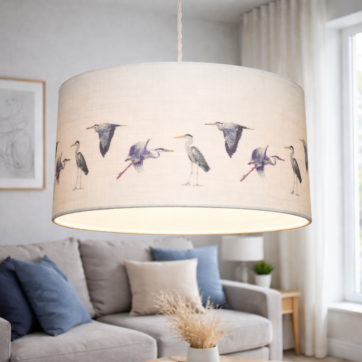 Flying Storks Natural Pendant