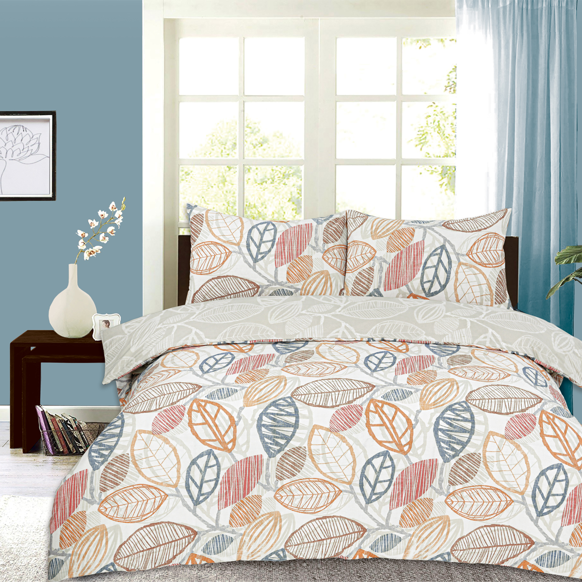 Folia Terracotta Cotton Mix Duvet Cover Set