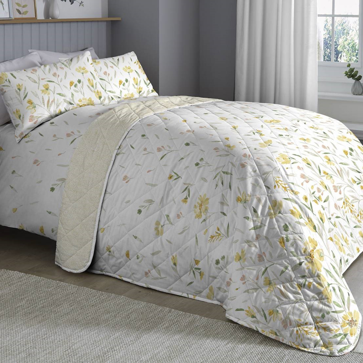 Gabriella Yellow Quilted Bedspread 200x230cm
