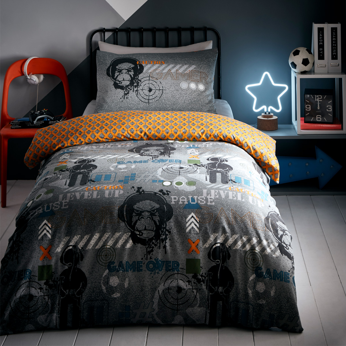 Gamer Multi Cotton Mix Duvet Cover Set