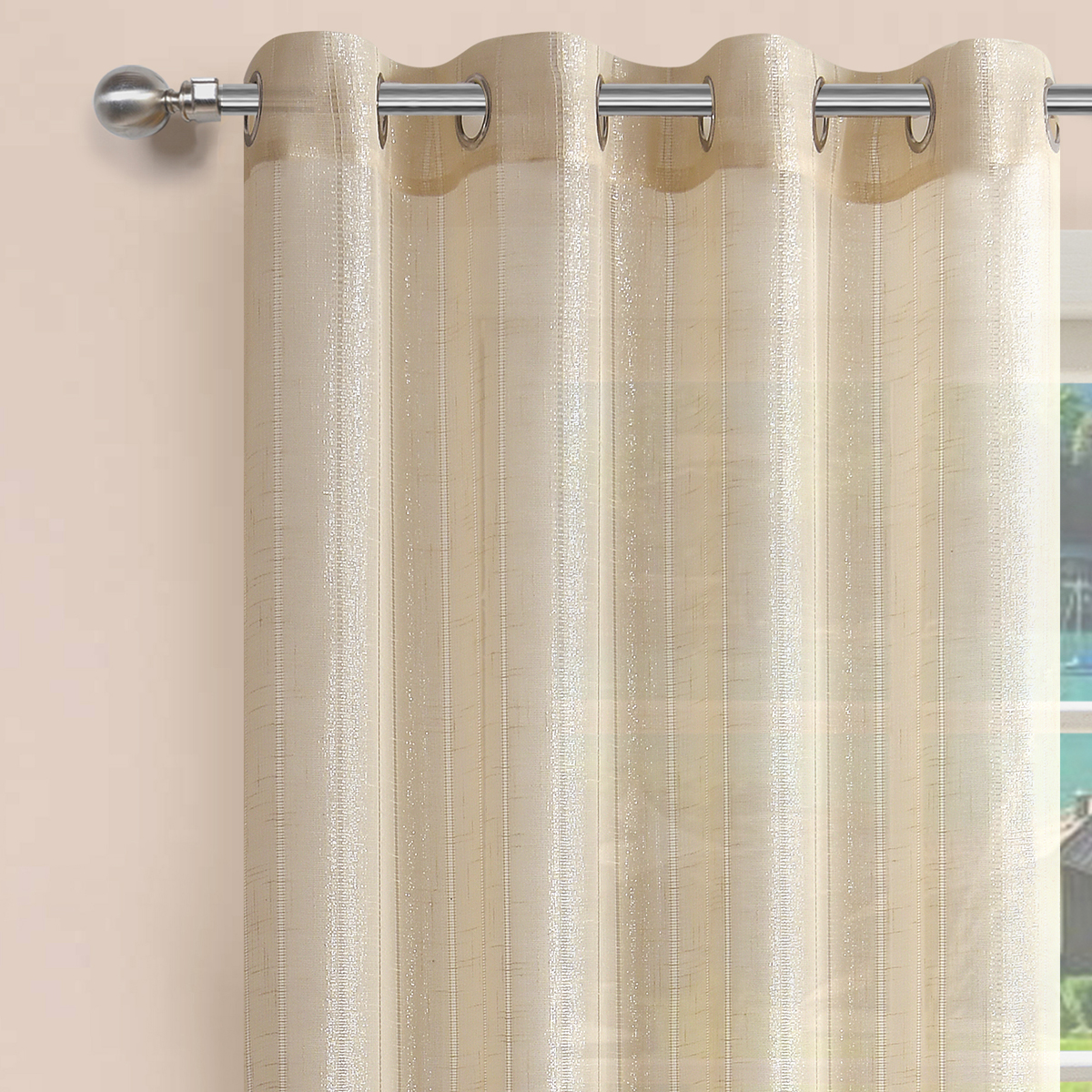 Geneva Ivory Eyelet Voile Panel