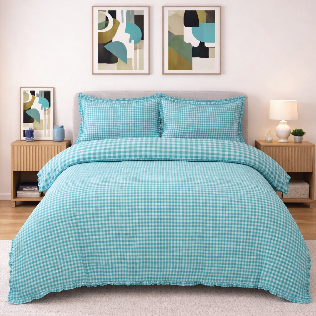 Gilly Green Cotton Rich Duvet Cover Set