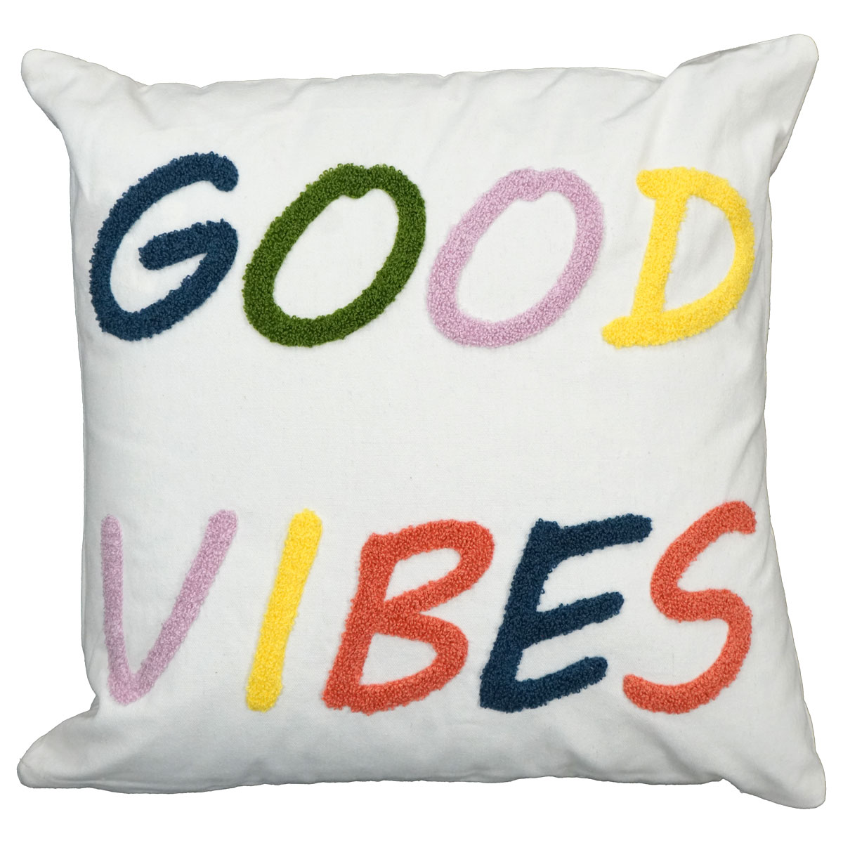 Good Vibes White Cushion