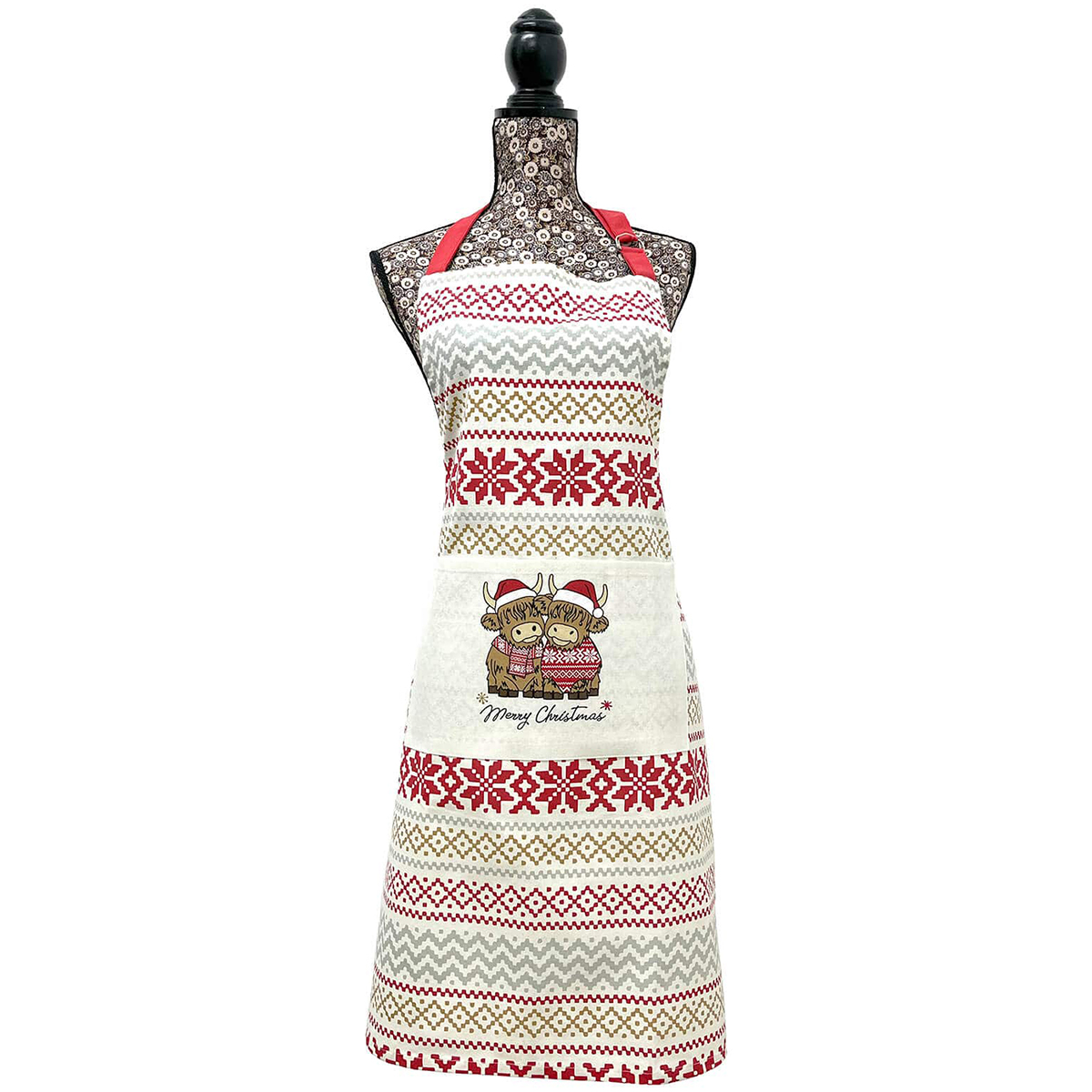 Merry Christmas Red Apron