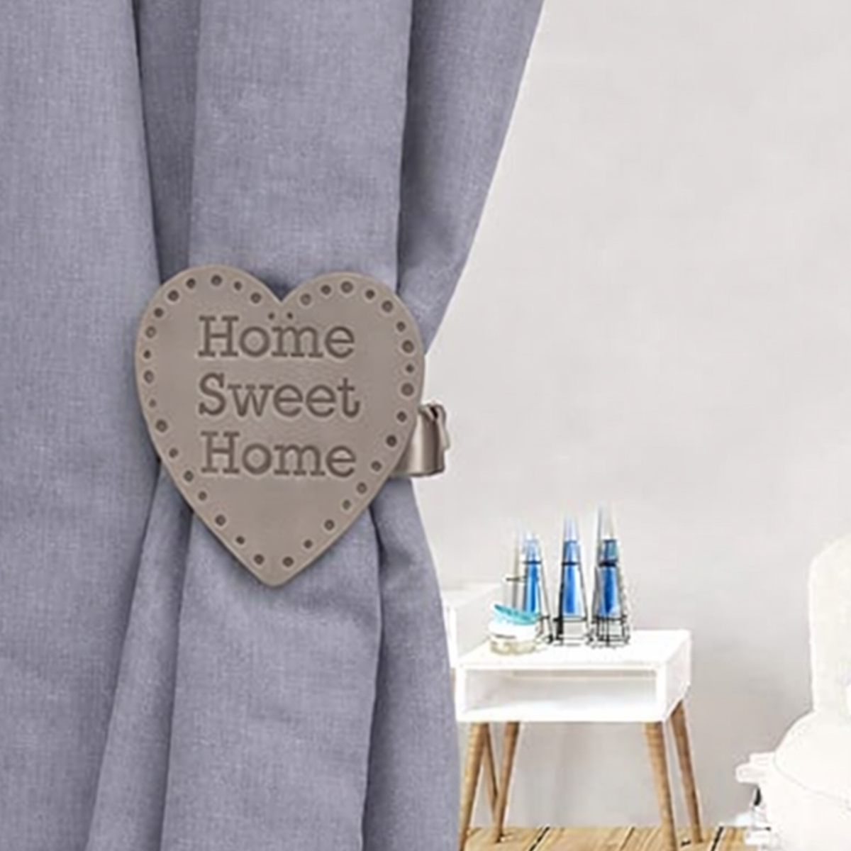 Home Taupe Clip Tie Back Pair