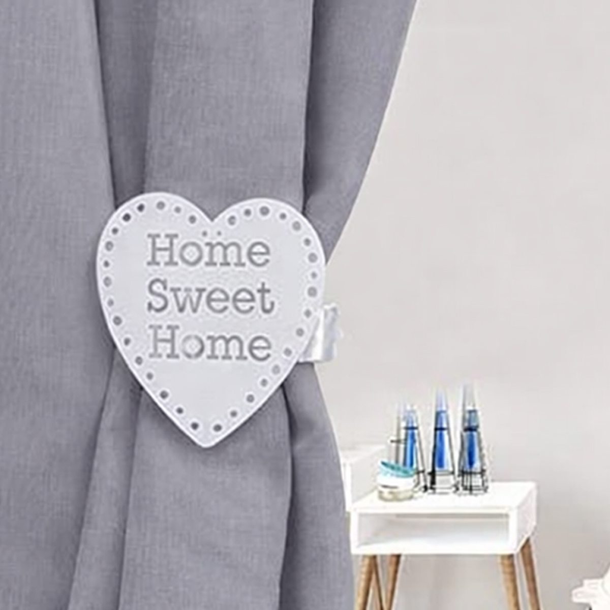 Home White Clip Tie Back Pair