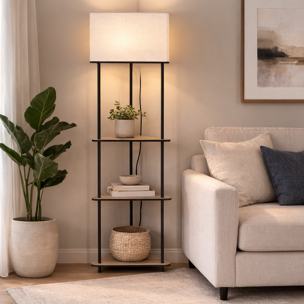 Houston 3 Shelf Floor Lamp