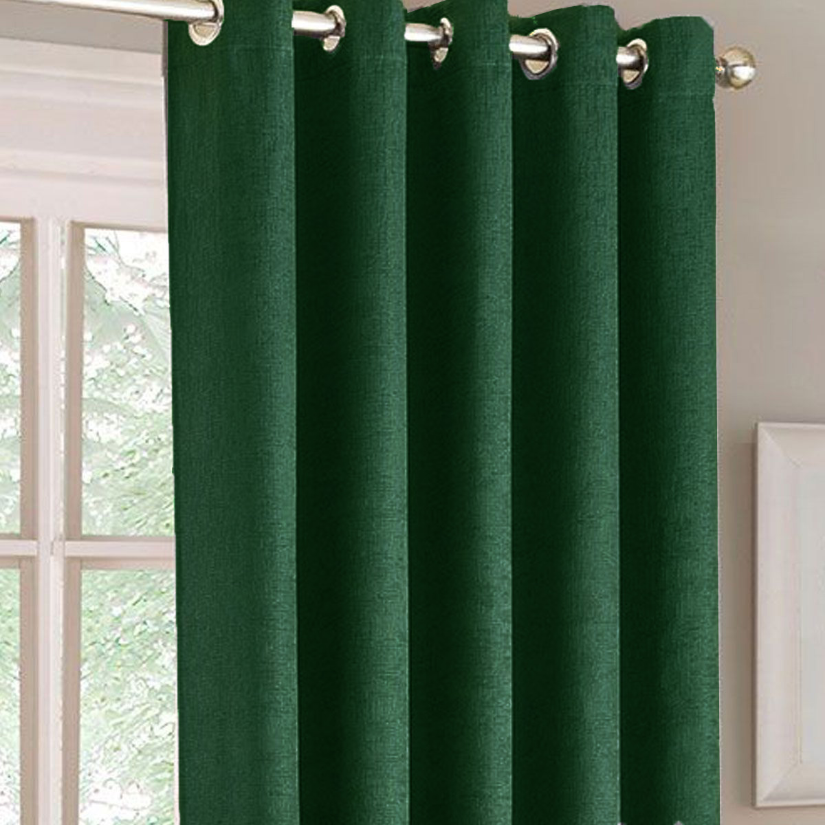 Iona Green Single Panel Door Curtain