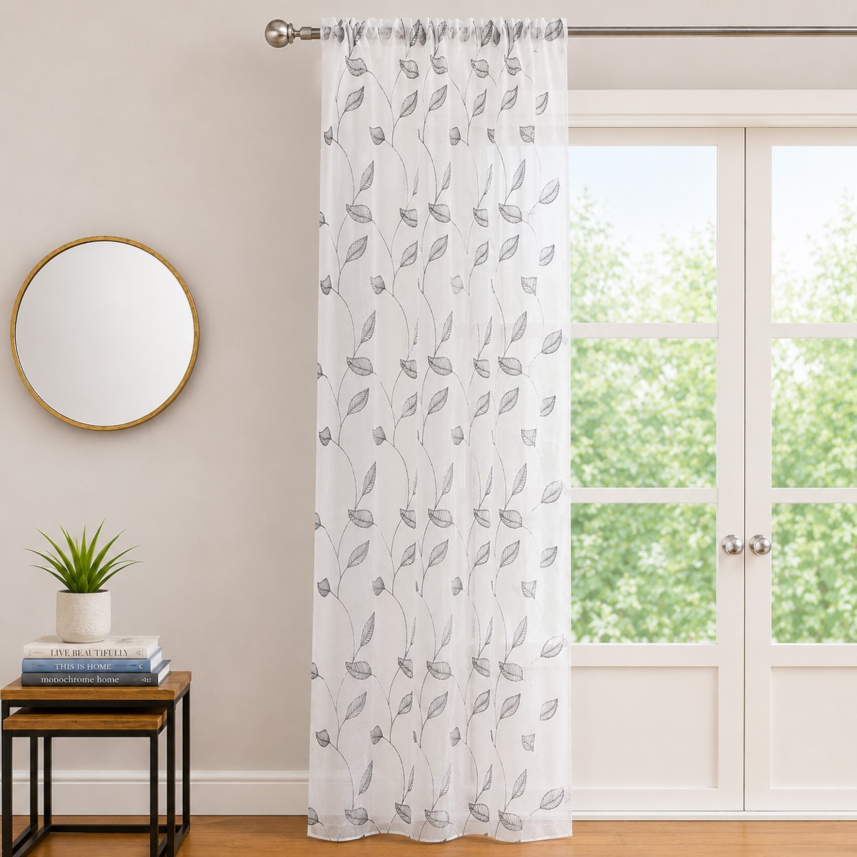 Jaffa Grey Voile Panel