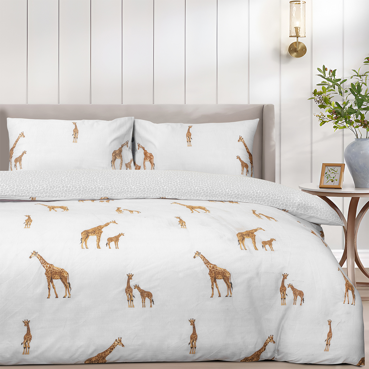 Jeff Silver Cotton Rich Duvet Cover Set