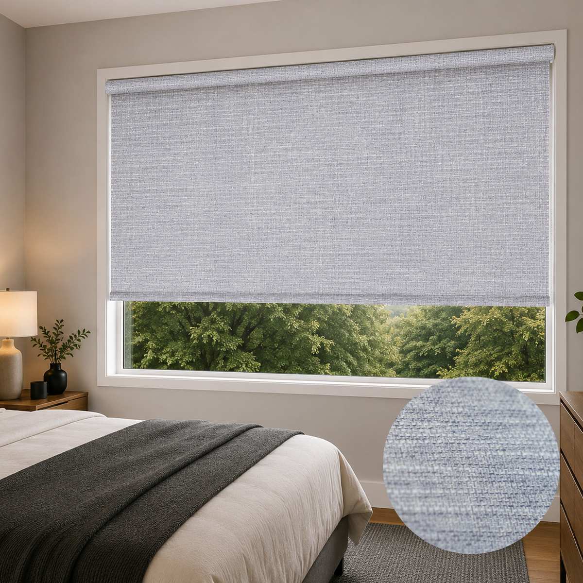 Jute Blackout Grey Roller Blind
