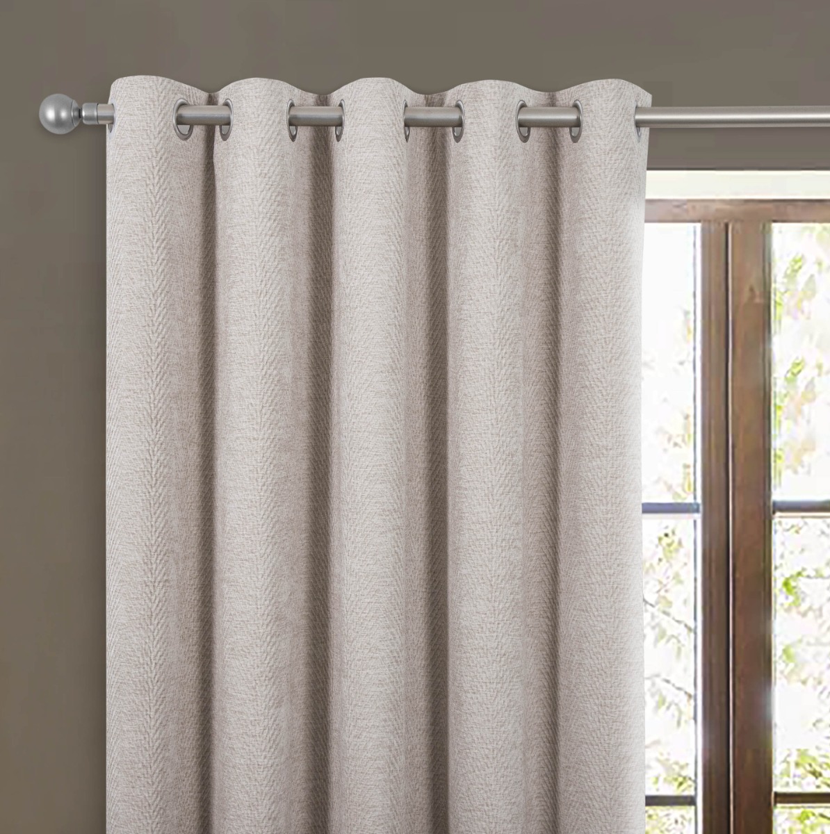 Kelso Natural Thermal Ready Made Eyelet Curtains