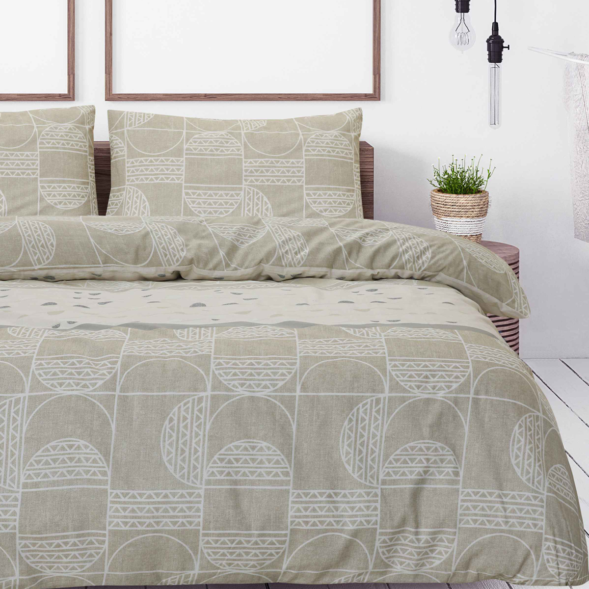 Kensington Natural Cotton Rich Duvet Cover Set