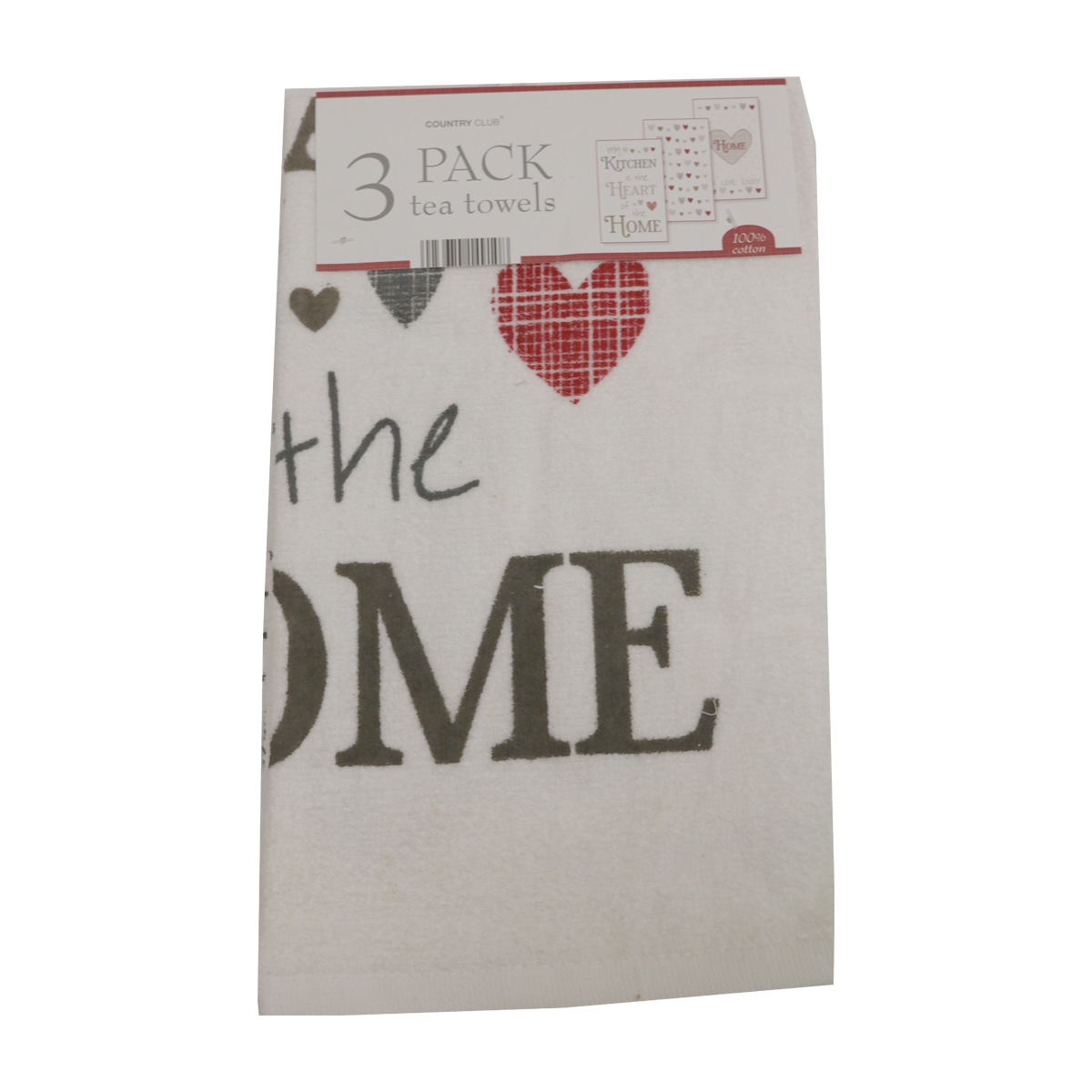 Velour My Kitchen Tea Towel 3pk
