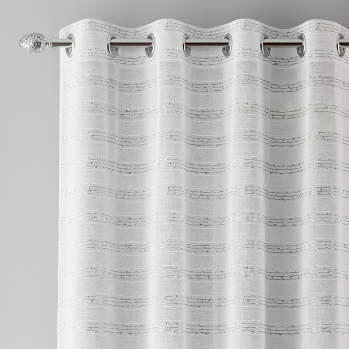 Kos White Eyelet Voile Panel