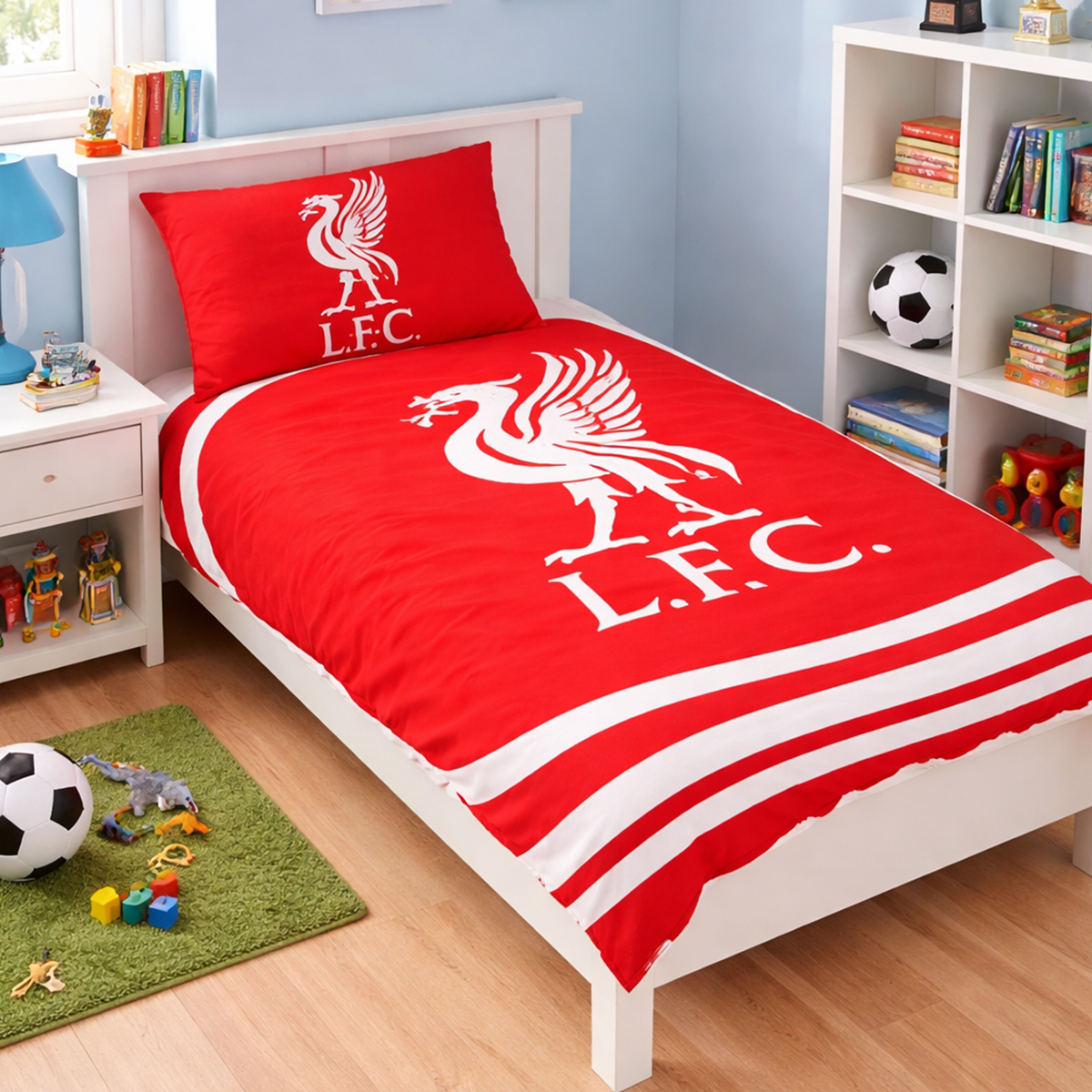 Liverpool Pulse Red Cotton Mix Duvet Cover Set