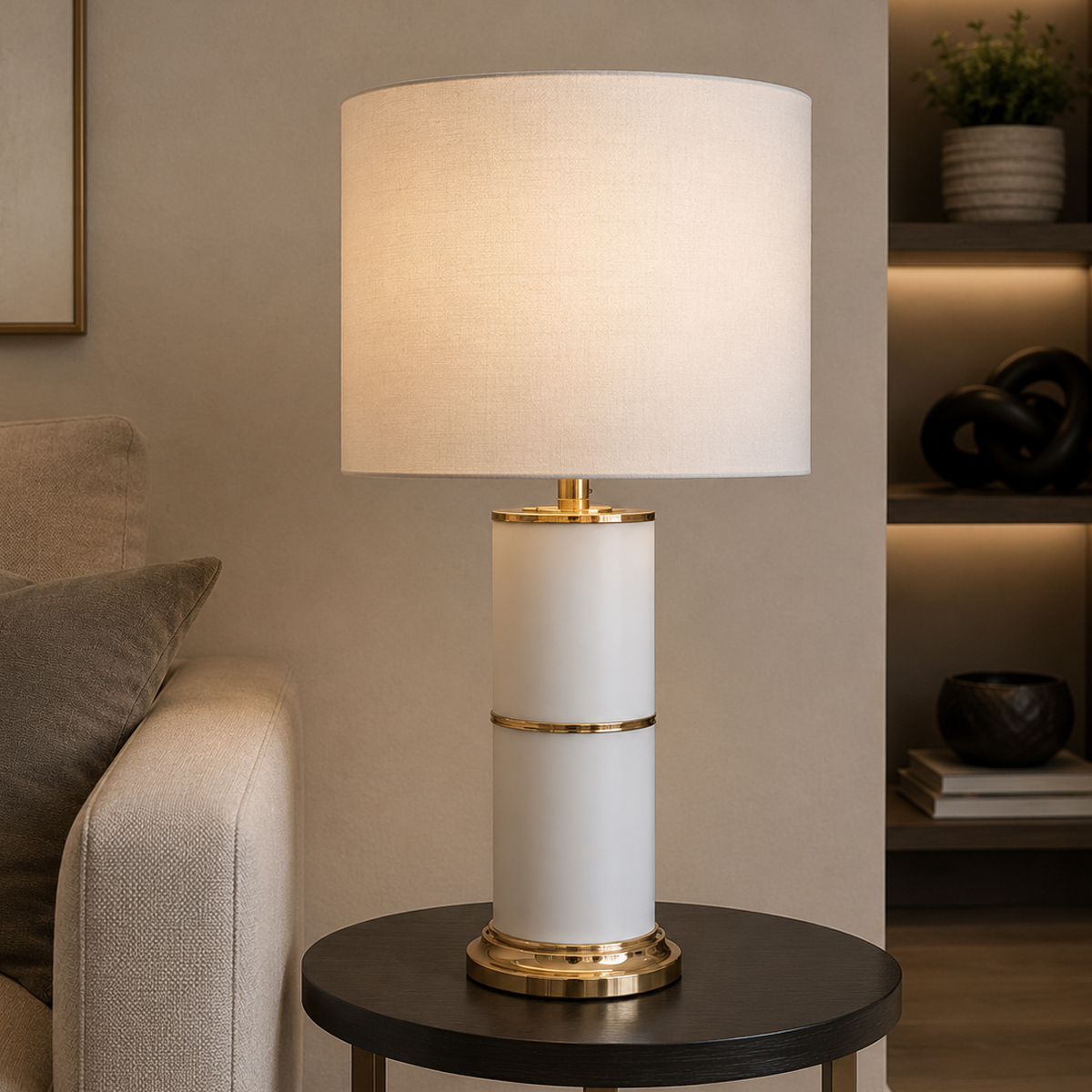 Darcy White Table Lamp