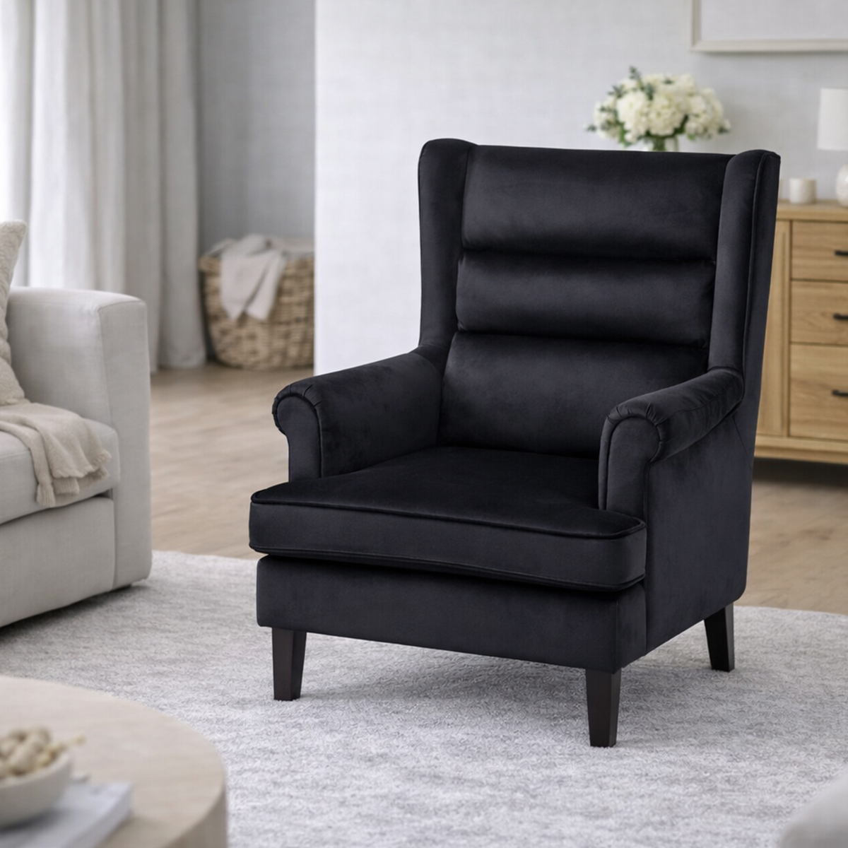 Loretta Black Armchair BULKY