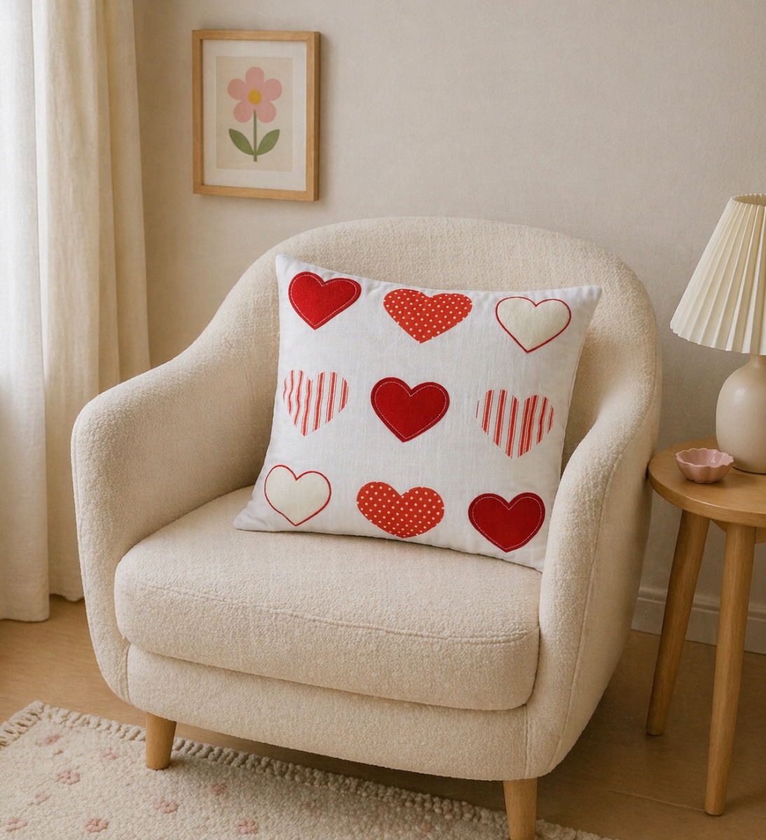Love Hearts Multi Filled Cushion
