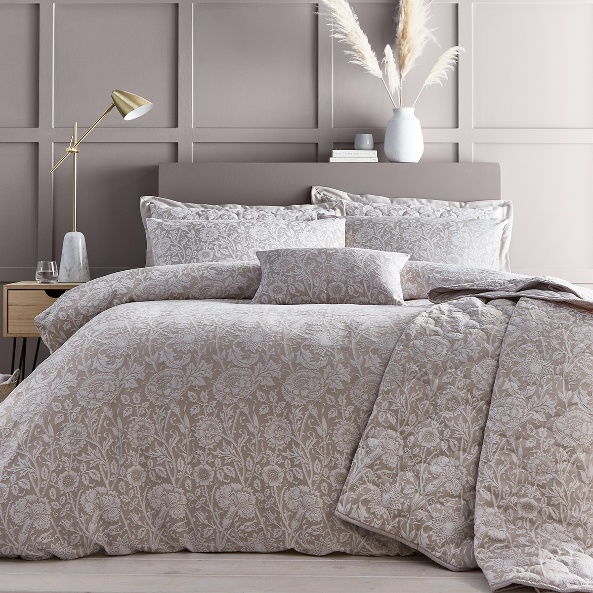Lucia Natural Cotton Rich Duvet Cover Set