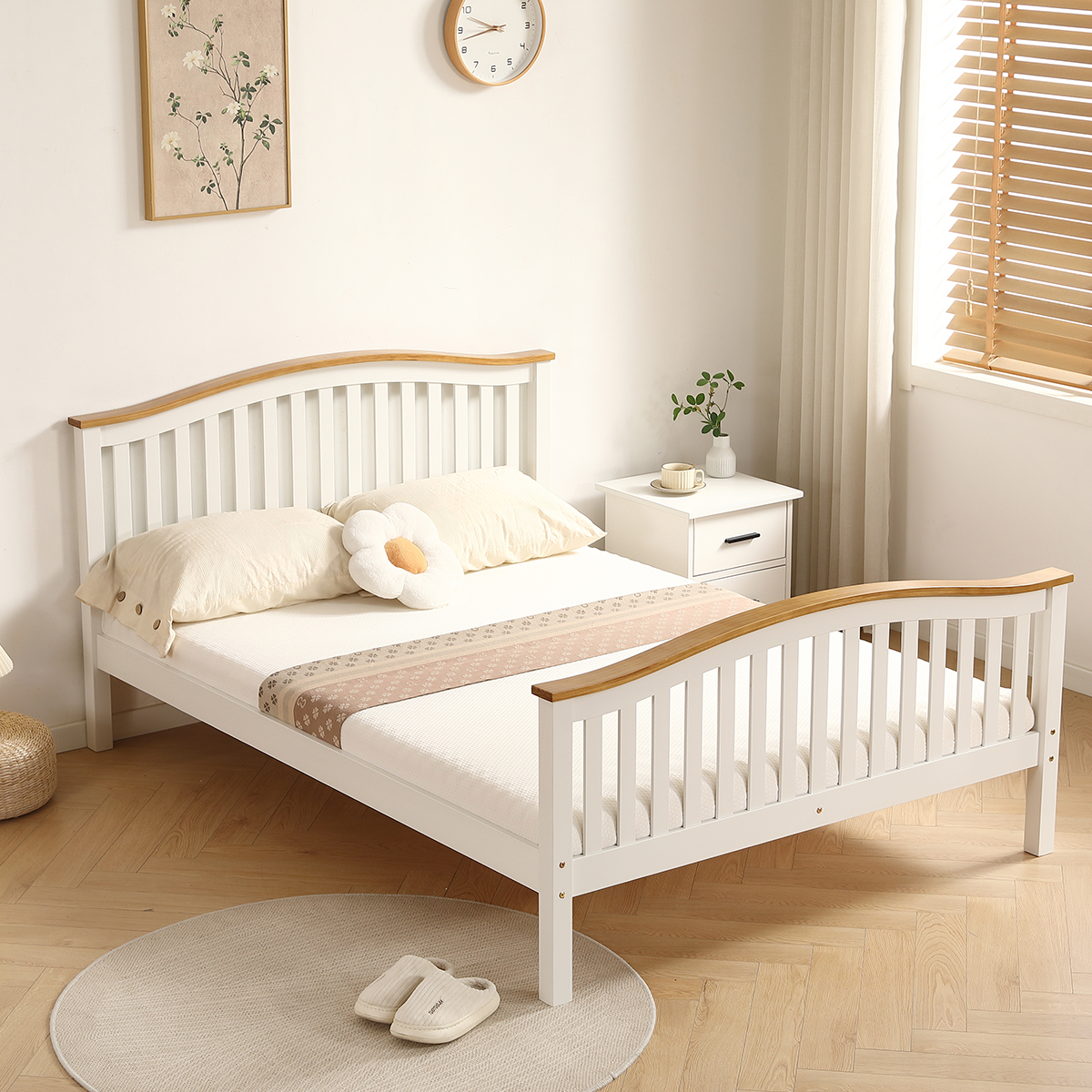 Lucy White Double Bedframe