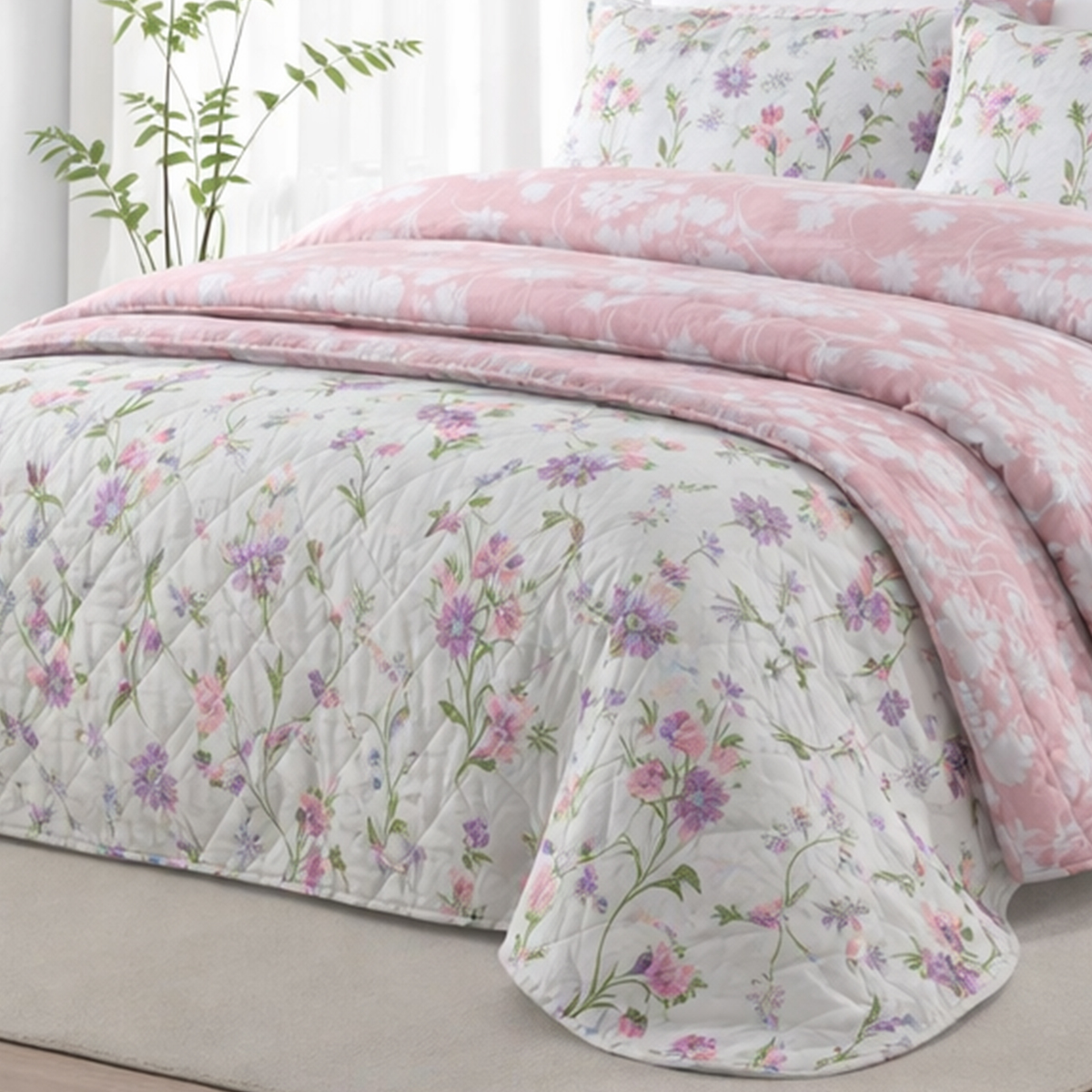 Lulu Pink Bedspread 200x230cm